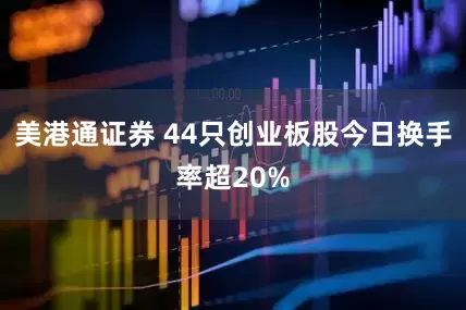 美港通证券 44只创业板股今日换手率超20%