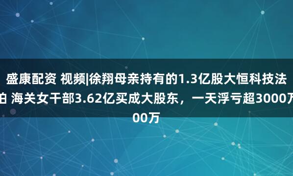 盛康配资 视频|徐翔母亲持有的1.3亿股大恒科技法拍 海关女干部3.62亿买成大股东，一天浮亏超3000万