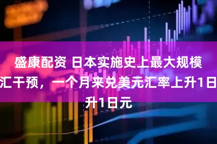 盛康配资 日本实施史上最大规模外汇干预，一个月来兑美元汇率上升1日元